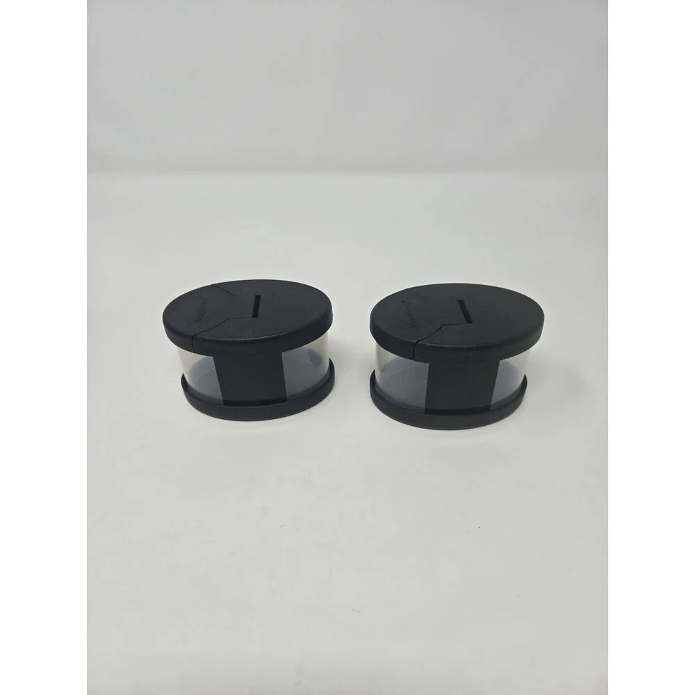 TUPPERWARE FOOD STORAGE BUNDLE SALT PEPPER SPICE CONTAINER BLACK SET OF 5 SHAKER